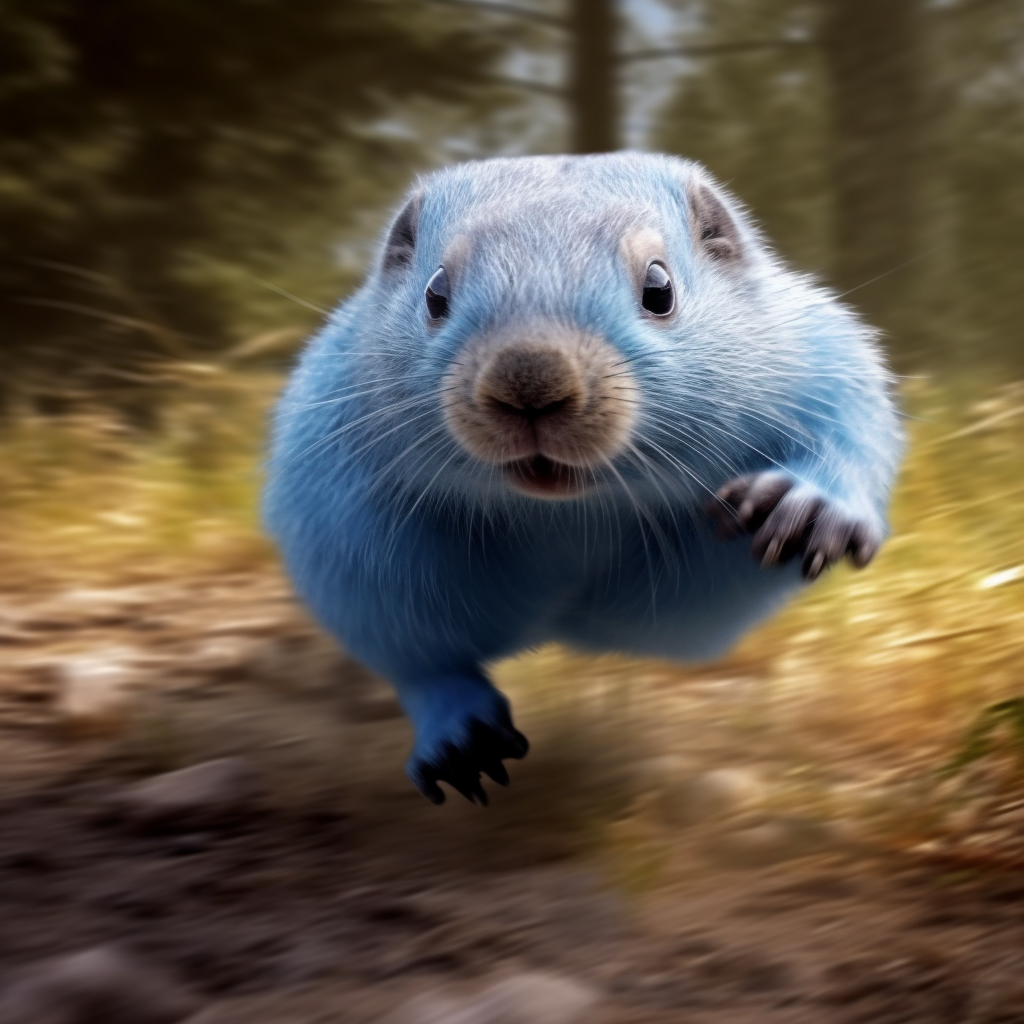 A really fast blue gopher.
